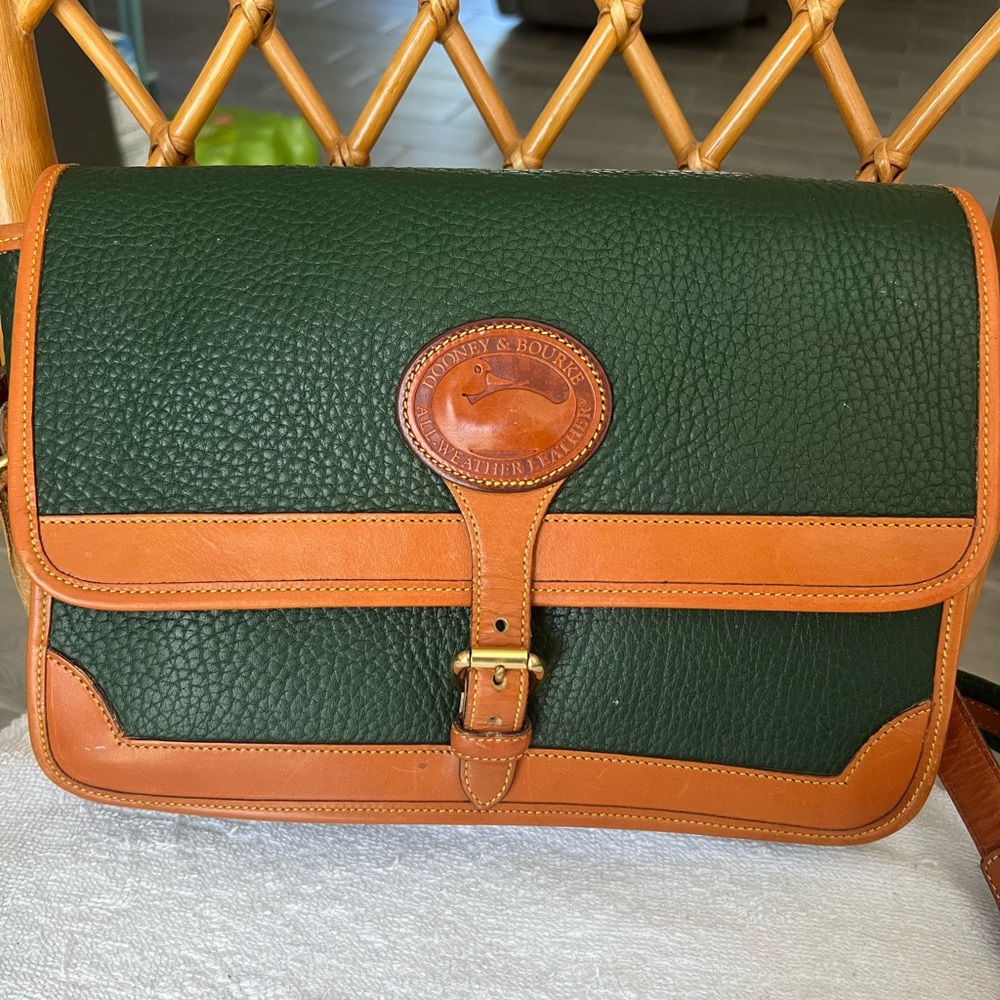 Vintage Dooney & Bourke Fir-Green Surrey Bag
